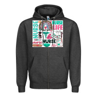 Charcoal Heather nurse life Zipper Hoodie - Zillion Design Studio