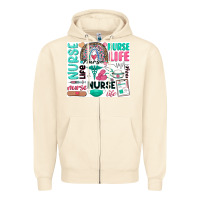 Sandshell nurse life Zipper Hoodie - Zillion Design Studio