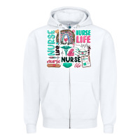 White nurse life Zipper Hoodie - Zillion Design Studio