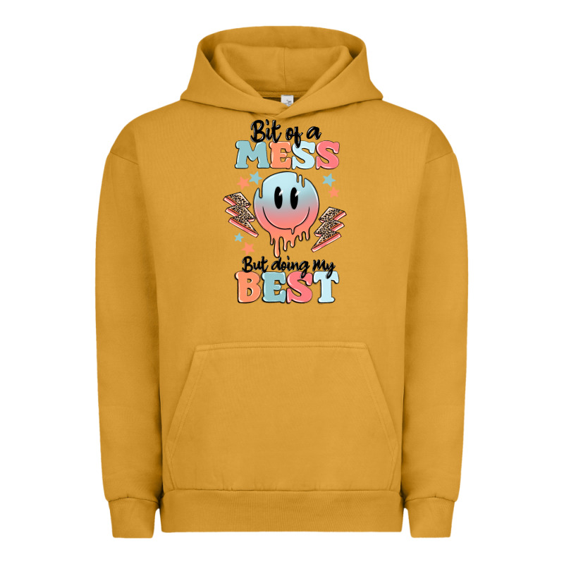 Bit Of A Mess But Doing My Best Urban Hoodie by MaliasSmallBusiness | Teevron