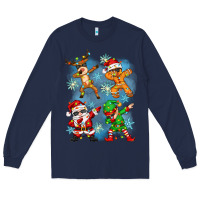 Navy dabbing christmas Long Sleeve Tee - Zillion Design Studio