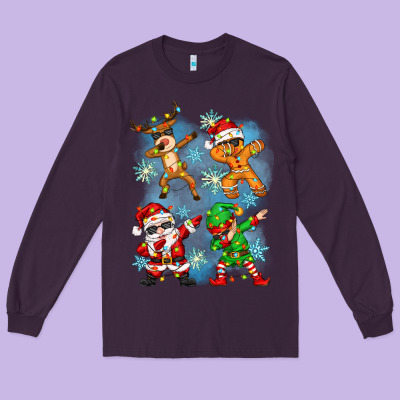 Long Sleeve Tee dabbing christmas