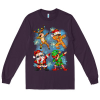 Plum dabbing christmas Long Sleeve Tee - Zillion Design Studio