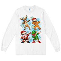 White dabbing christmas Long Sleeve Tee - Zillion Design Studio