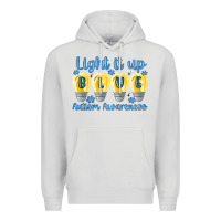 Dove Grey light it up Premium Hoodie - MaliasSmallBusiness