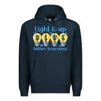 Navy light it up Premium Hoodie - MaliasSmallBusiness