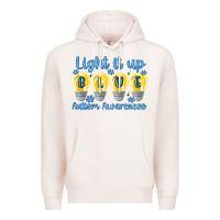 Pale Pink light it up Premium Hoodie - MaliasSmallBusiness