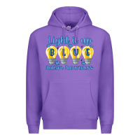 Purple light it up Premium Hoodie - MaliasSmallBusiness