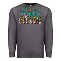 Charcoal Heather simply blessed Premium Sweatshirt - JahusDesignShop