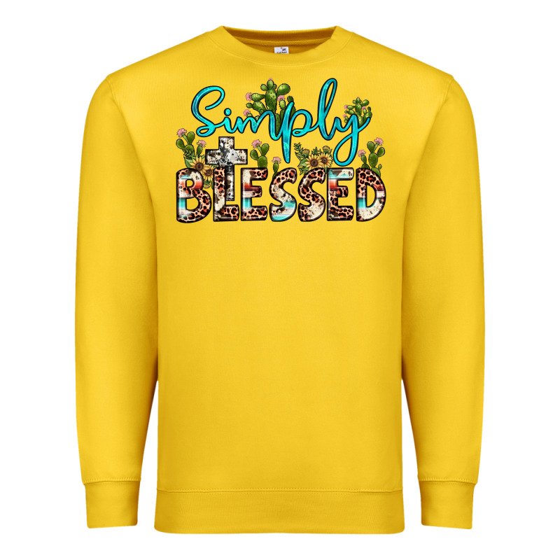 Simply Blessed Premium Sweatshirt by JahusDesignShop | Teevron