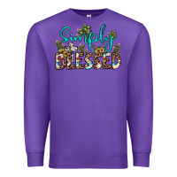 Purple simply blessed Premium Sweatshirt - JahusDesignShop