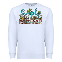White simply blessed Premium Sweatshirt - JahusDesignShop