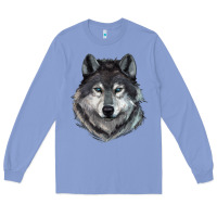 Colony Blue Wolf Long Sleeve Tee - RanaPortraitStore