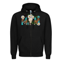 Black mom with bull skull Zipper Hoodie - texasbilliewilder