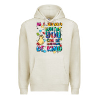 Oatmeal Heather in a world where you can be anything Premium Hoodie - MaliasSmallBusiness