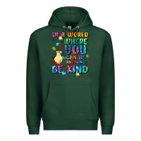 Sports Green in a world where you can be anything Premium Hoodie - MaliasSmallBusiness