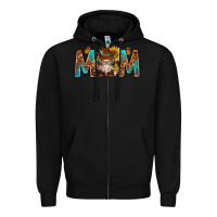 Black mom with bull skull Zipper Hoodie - texasbilliewilder