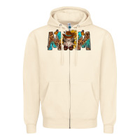 Sandshell mom with bull skull Zipper Hoodie - texasbilliewilder