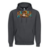 Smoke mom with bull skull Zipper Hoodie - texasbilliewilder