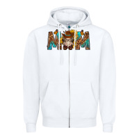 White mom with bull skull Zipper Hoodie - texasbilliewilder