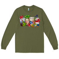Army Green puerto rico coffee cups Long Sleeve Tee - texasbilliewilder
