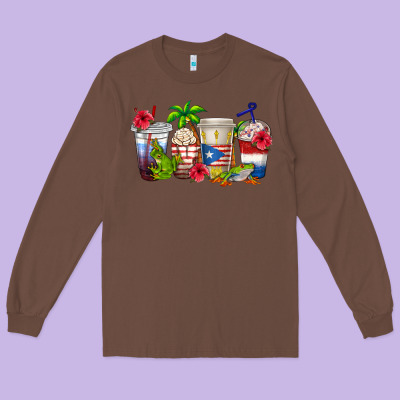 Long Sleeve Tee puerto rico coffee cups
