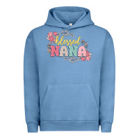 Pigment Pebble Blue blessed nana Urban Hoodie - MaliasSmallBusiness