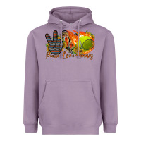 Lavender peace love tennis Heavyweight Hoodie - RacoonDesign