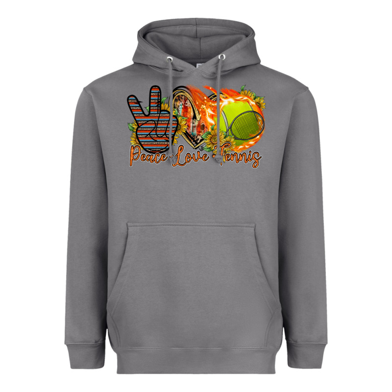Peace Love Tennis Heavyweight Hoodie by RacoonDesign | Teevron