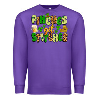 Purple pinches get stitches Premium Sweatshirt - Artiststas