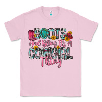 Bubblegum Pink boots and bling it s a cowgirl thing Classic Tee - Zillion Design Studio