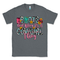 Charcoal Heather boots and bling it s a cowgirl thing Classic Tee - Zillion Design Studio
