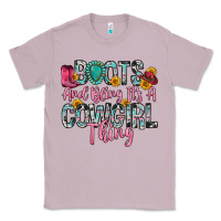 Lilac boots and bling it s a cowgirl thing Classic Tee - Zillion Design Studio