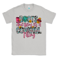 Moon Dust boots and bling it s a cowgirl thing Classic Tee - Zillion Design Studio