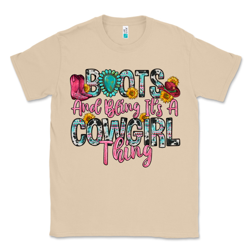Boots And Bling It S A Cowgirl Thing Classic Tee by Zillion Design Studio | Teevron
