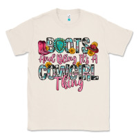 Natural boots and bling it s a cowgirl thing Classic Tee - Zillion Design Studio