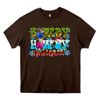 Chocolate Brown Rowdy Howdy Christmas Heavy Core Tee - CowhideDigitalArt
