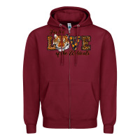 Burgundy love of the wildcats Zipper Hoodie - RanaPortraitStore