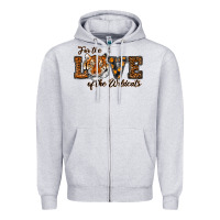 Heather Grey love of the wildcats Zipper Hoodie - RanaPortraitStore