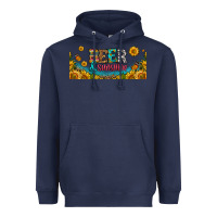 Navy beer and sunshine 16oz libbey cup Heavyweight Hoodie - HRA Design Shop