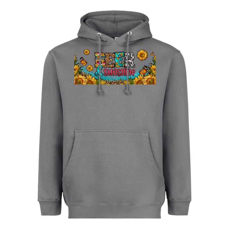 Beer And Sunshine 16oz Libbey Cup Heavyweight Hoodie by HRA Design Shop | Teevron