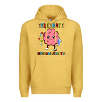 Antique Gold celebrate neurodiversity Premium Hoodie - MaliasSmallBusiness