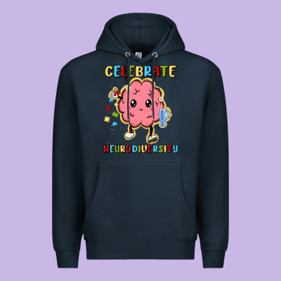 Celebrate Neurodiversity Premium Hoodie Designed By Maliassmallbusiness