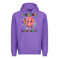 Purple celebrate neurodiversity Premium Hoodie - MaliasSmallBusiness
