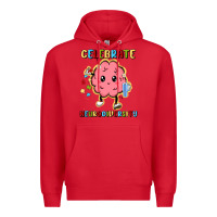 Red celebrate neurodiversity Premium Hoodie - MaliasSmallBusiness