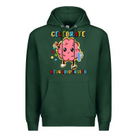 Sports Green celebrate neurodiversity Premium Hoodie - MaliasSmallBusiness