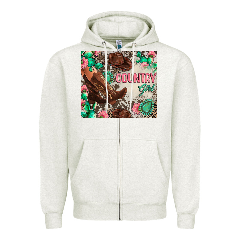 Country Girl Zipper Hoodie by Zillion Design Studio | Teevron