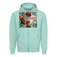 Seafoam country girl Zipper Hoodie - Zillion Design Studio