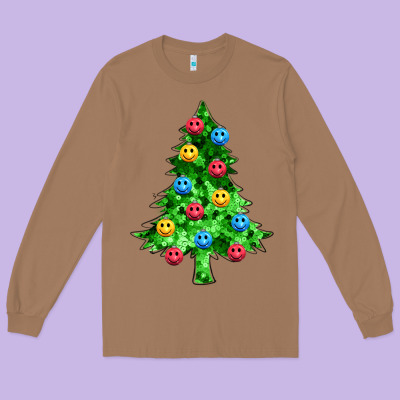 Long Sleeve Tee sequin's christmas tree
