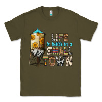 Army Green life is better in a small town Classic Tee - Zillion Design Studio